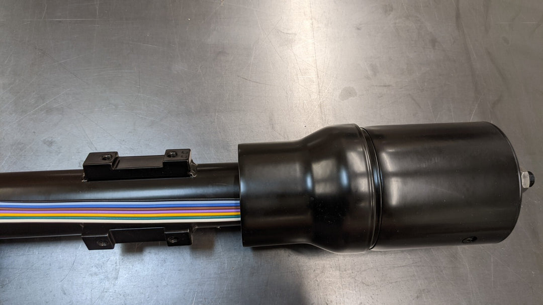 Tilt no shift, no ignition,  black powder coat! Syndicate Series by IDIDIT shortened steering column for floor shift trucks manual or automatic!