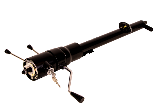 1973-78 "stock length" Chevy Truck Tilt Column Shift Steering Column with classic "oe" Ignition switch- Black Powder Coated 1540760051