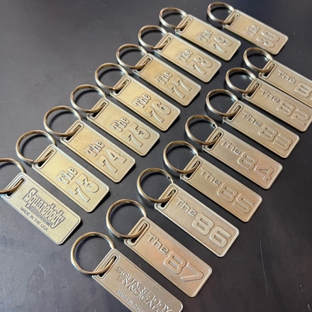 The "THE" Edition brass keychain. 1973 - 1991