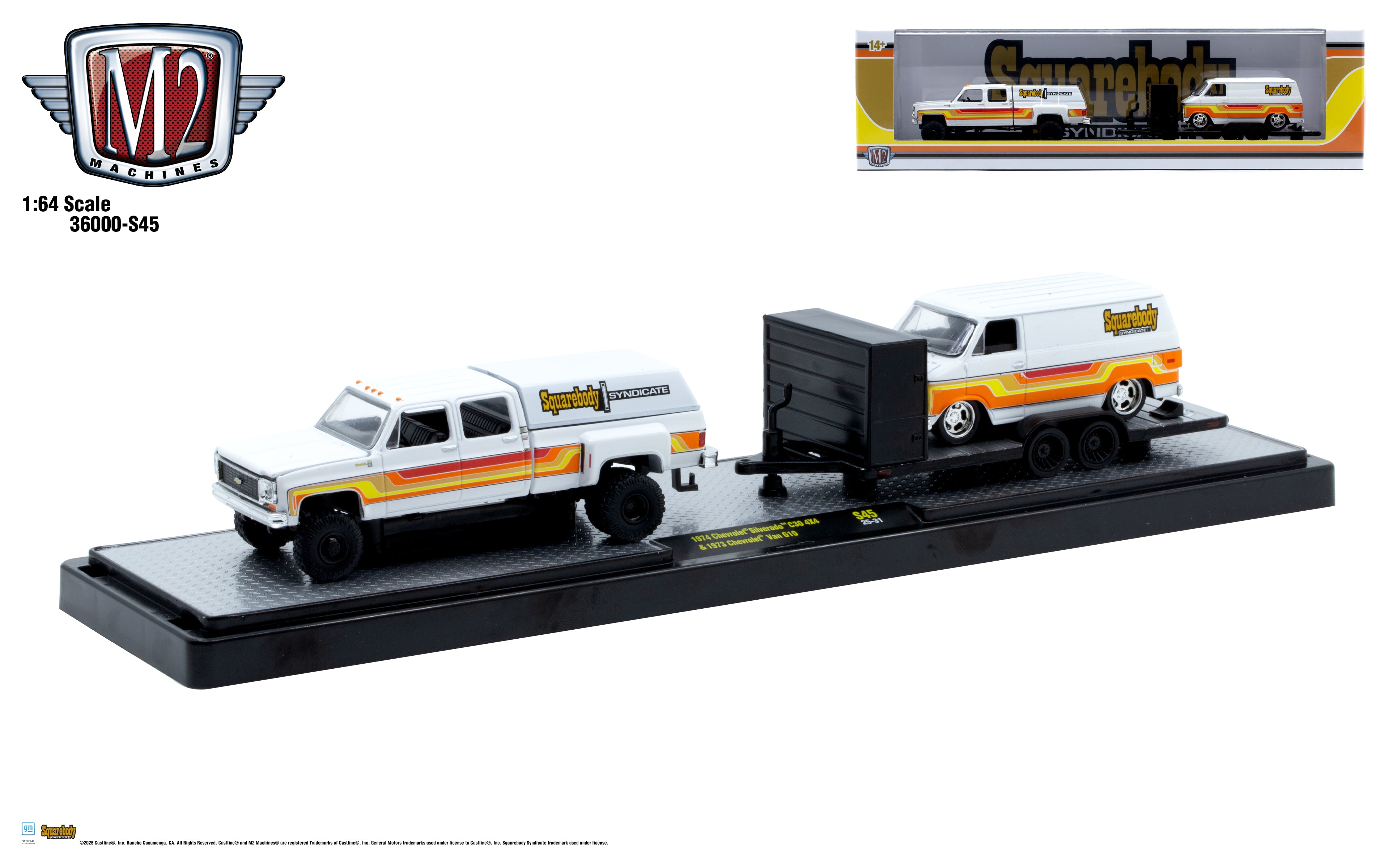 Squarebody Syndicate M2 Machines 1:64 scale 6-pack 2nd release