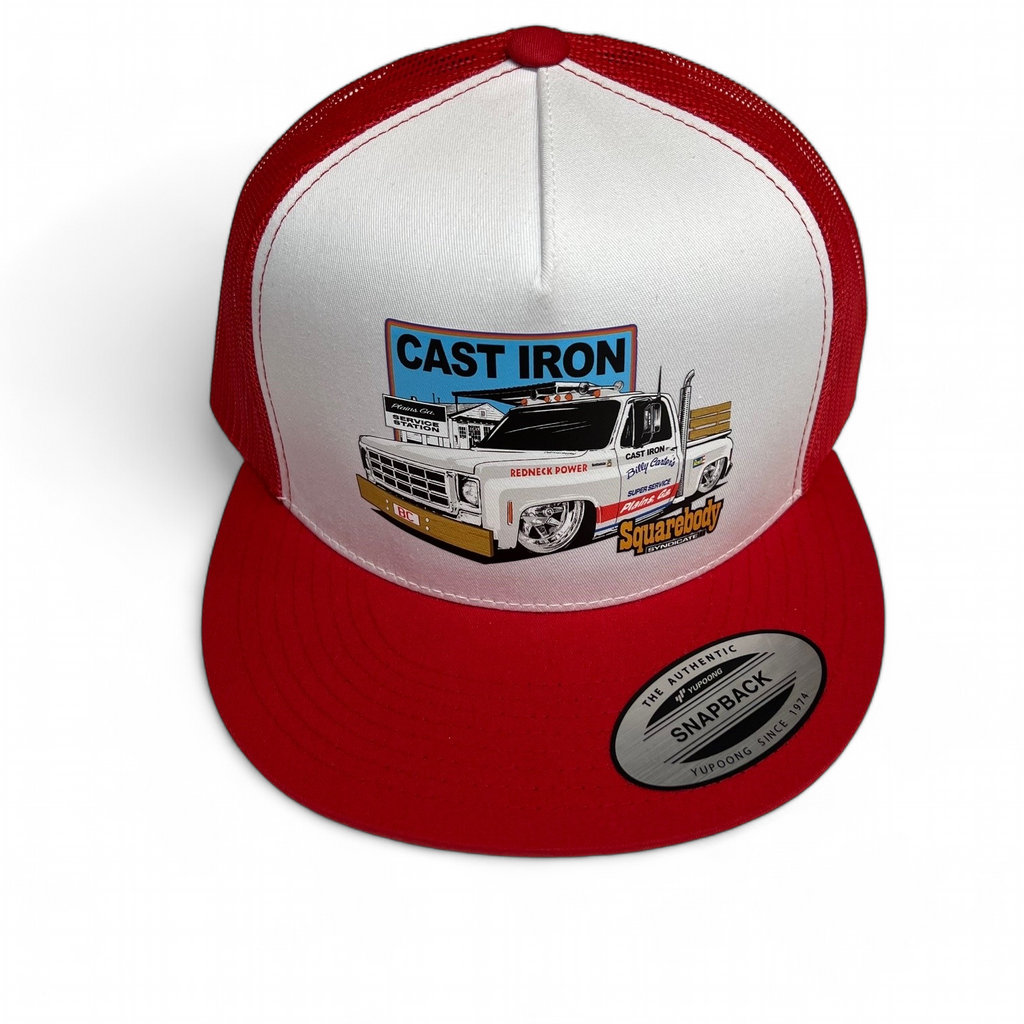 Body So Tea Trucker Hat Leather Patch Chevy Squarebody Silverado Hat - Cobra Snap  main image 4