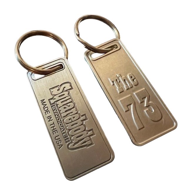 The "THE" Edition brass keychain. 1973 - 1991