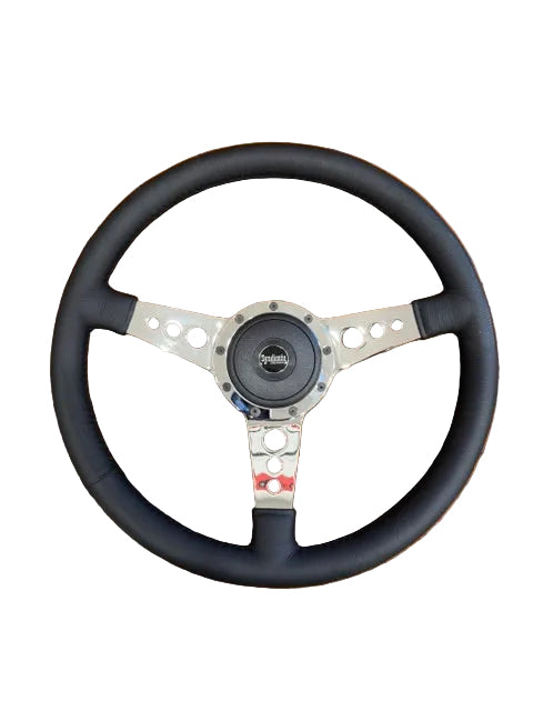 With plastic horn button