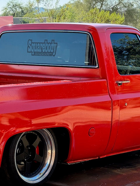 M2 Machines life-sized rear window decal.